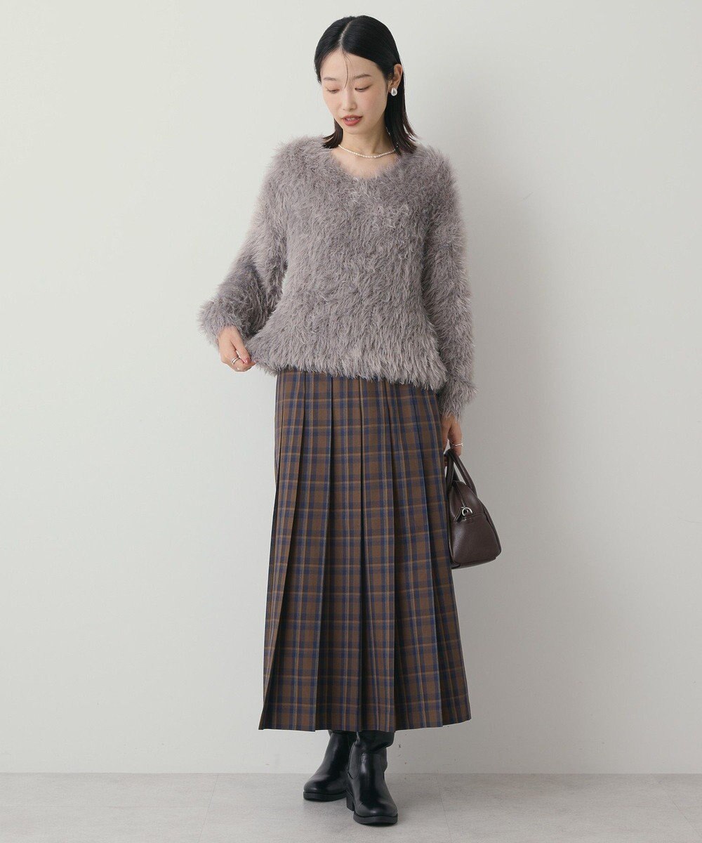 AMERICAN HOLIC Vネックシャギーニットプルオーバー 