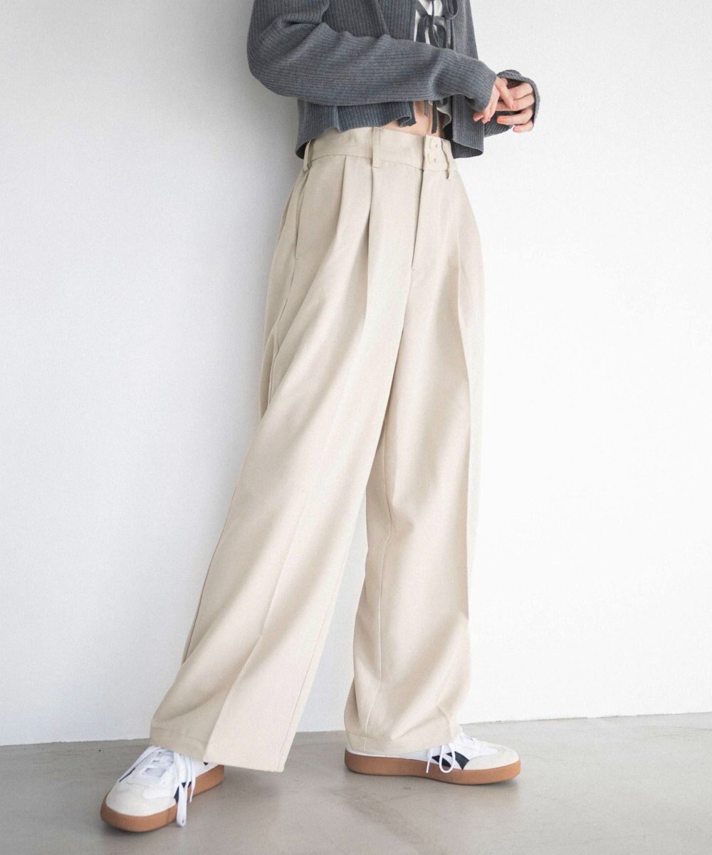 WEGO 【ユニセックス着用ITEM/SMLサイズ展開】バギースラックス 