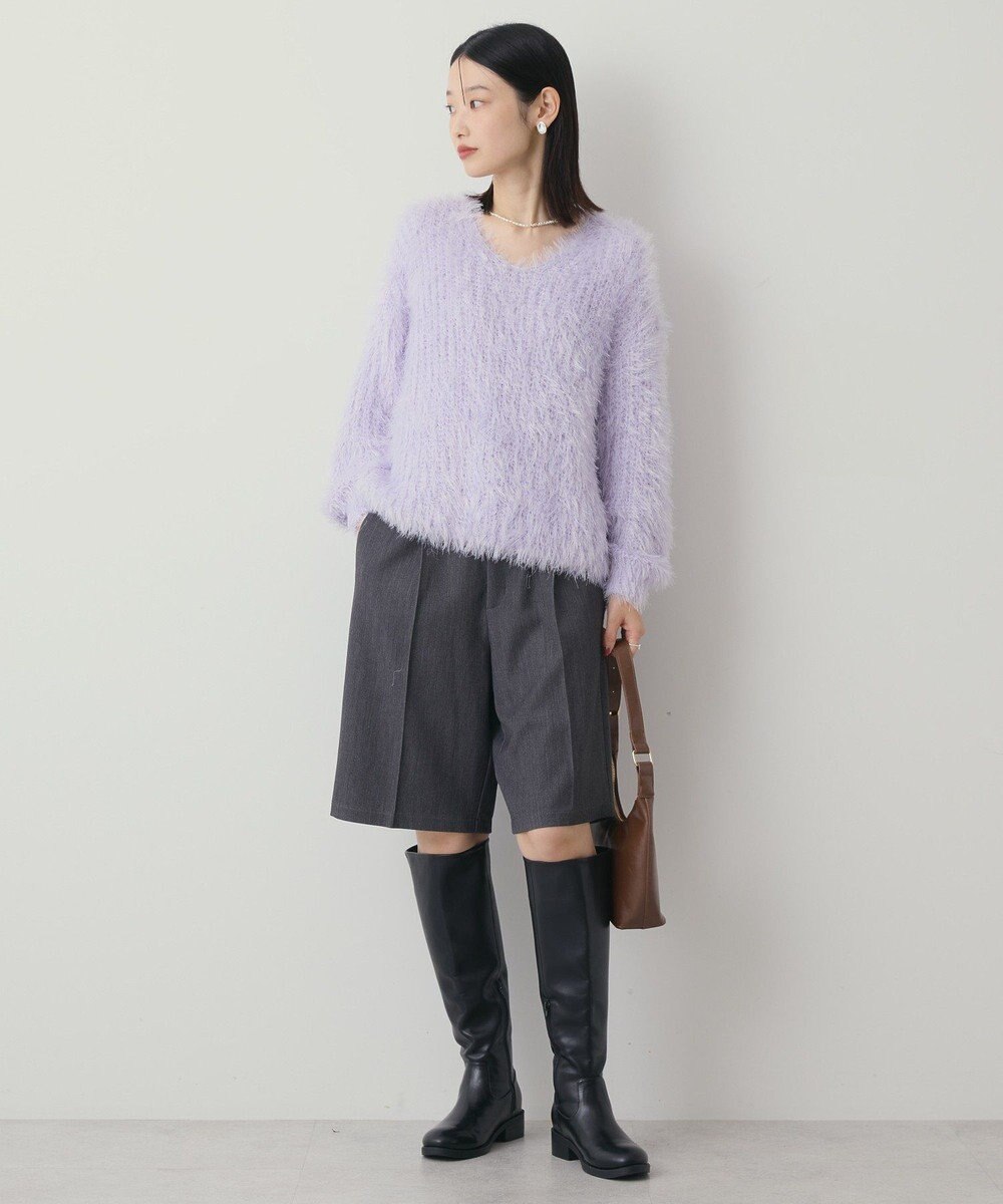 AMERICAN HOLIC Vネックシャギーニットプルオーバー 