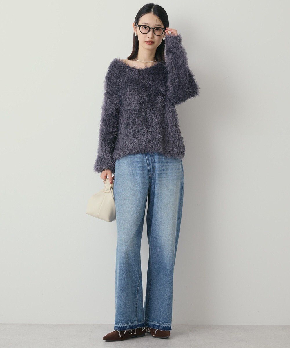 AMERICAN HOLIC Vネックシャギーニットプルオーバー 