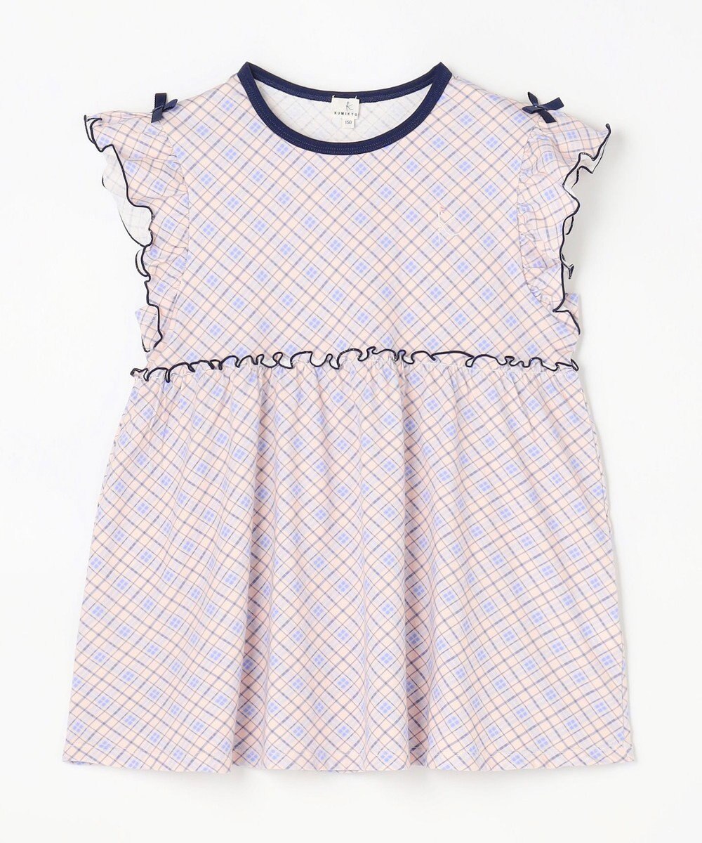 組曲 KIDS 【150-160㎝】 サマーチェックチュニック 
