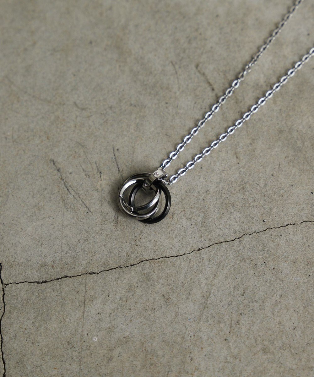 WEGO ミニトリプルリングチェーンネックレス 