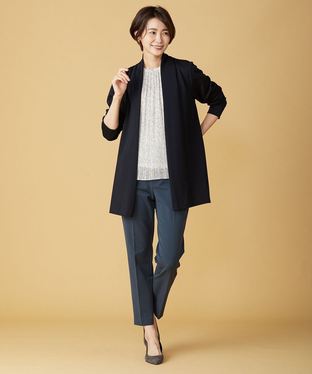 J.PRESS LADIES L 【洗える】アルガンシルク テーパード パンツ 