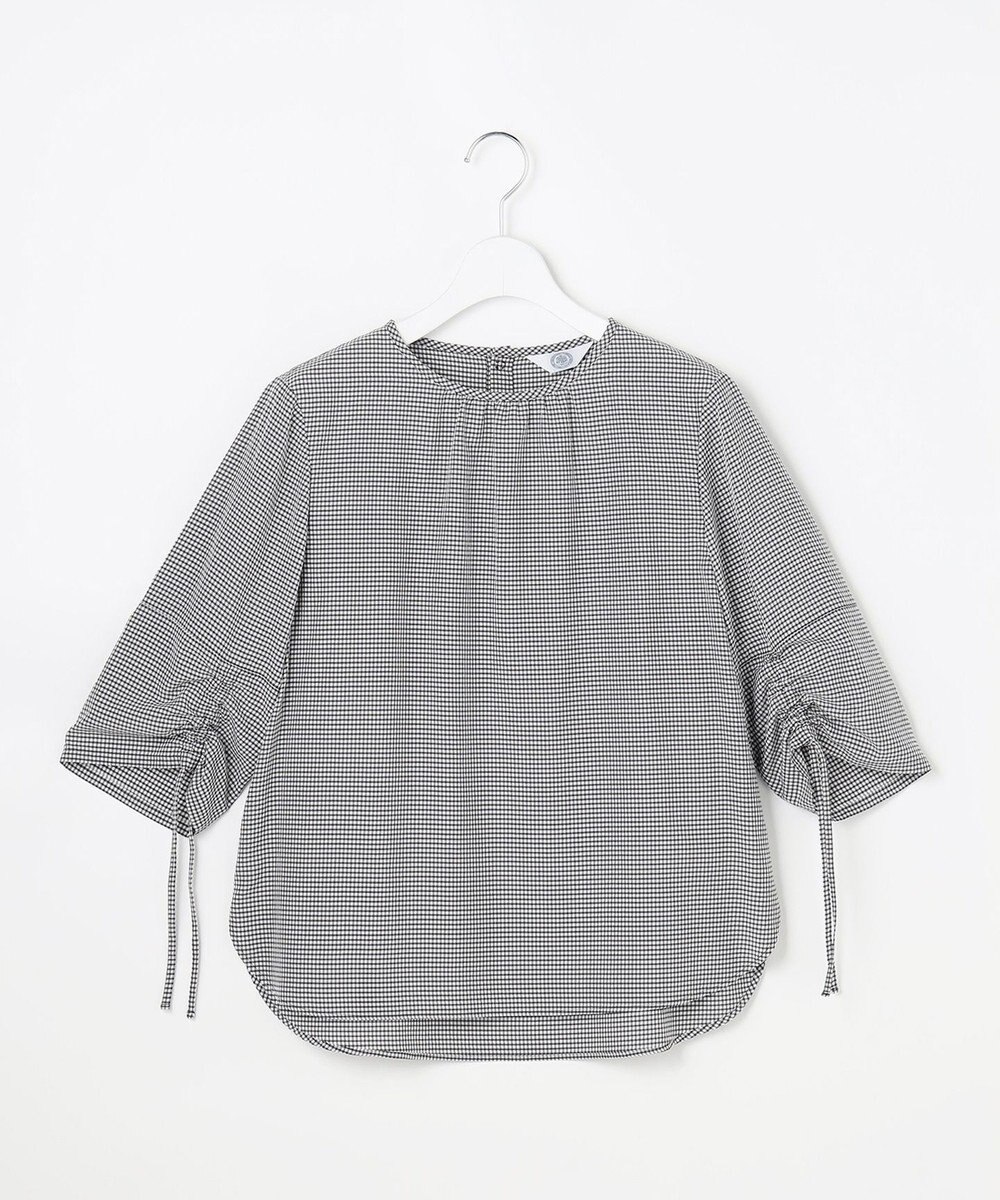 J.PRESS LADIES L 【一枚で着映え】アセVisギンガム ギンガム ブラウス 