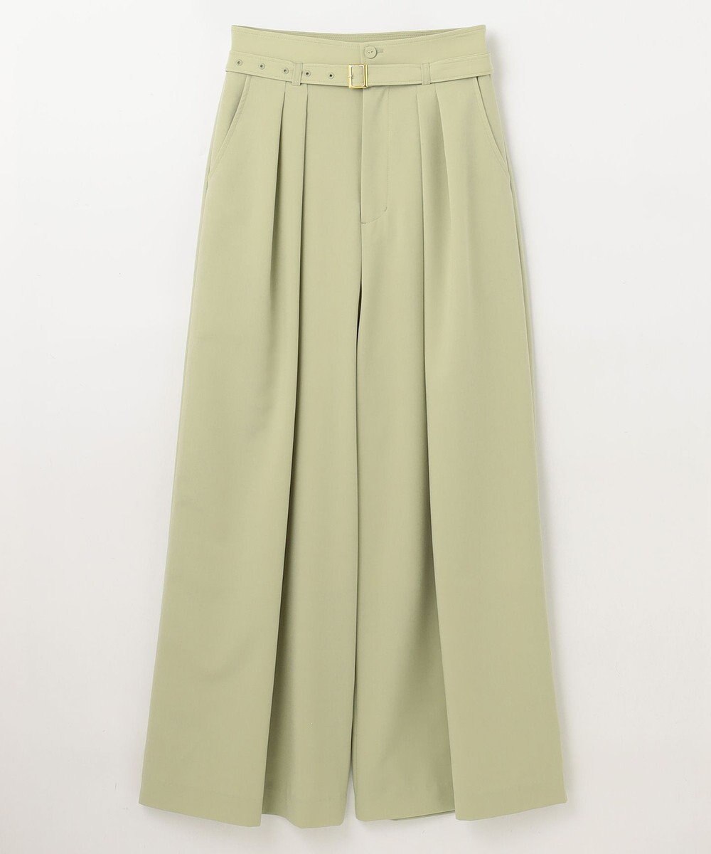 GRACE CONTINENTAL ツータックベルトワイドパンツ 