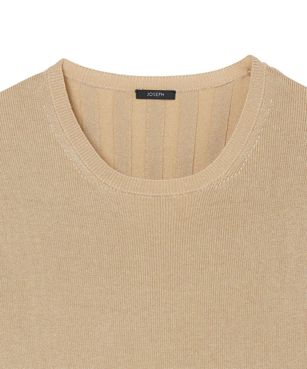 JOSEPH 【洗える】サティニーリブ　ショートスリーブニット 