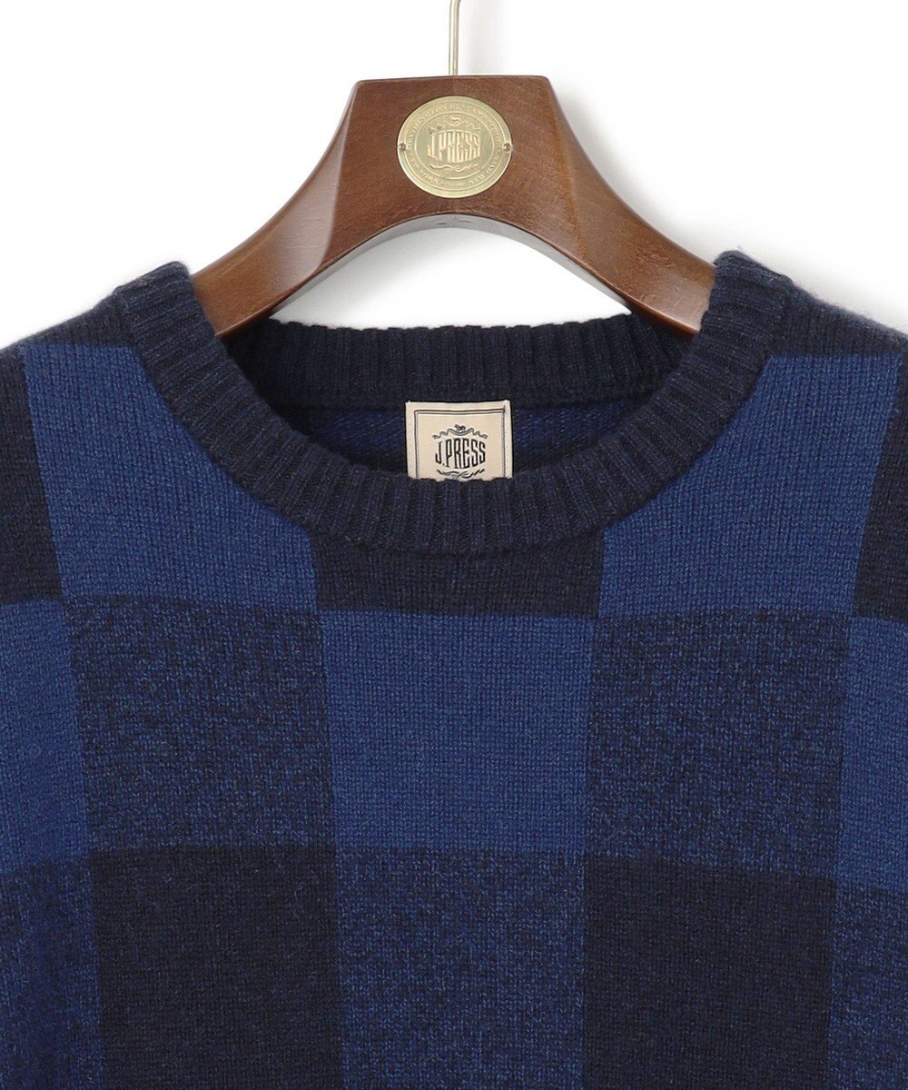 J.PRESS MEN 【Cash Lamb’s Wool】クレイジーパターンニット / クルー 