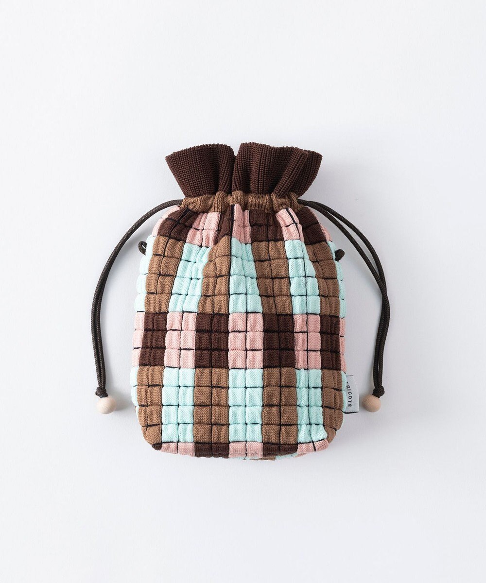 TRICOTE ピクセルチェックポーチバッグ 