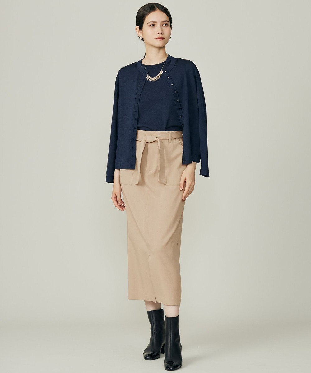 自由区 L 【アンサンブル対応】アセテートコットン カーディガン 