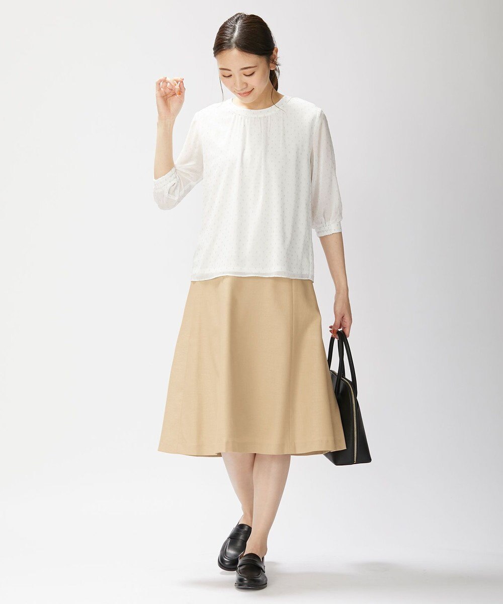 J.PRESS LADIES 【洗える・UVケア・速乾】OXIJEWELストレッチ フレアー スカート 