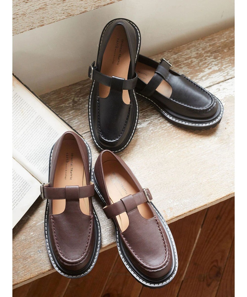 earth music&ecology ＯＲｉｅｎｔａｌ　ＴＲａｆｆｉｃ　Ｔストラップシューズ 