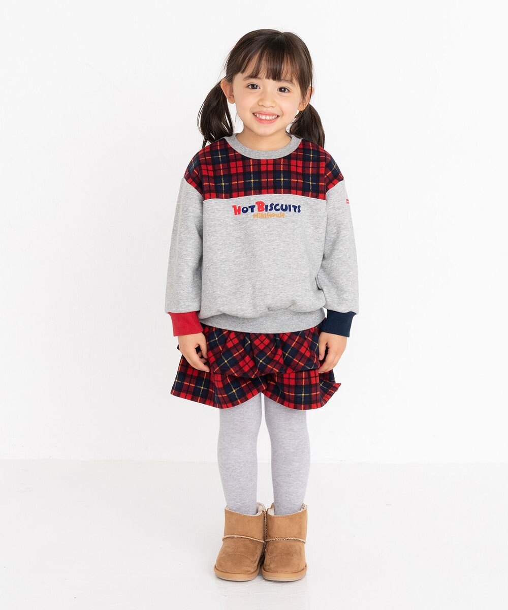 MIKI HOUSE HOT BISCUITS 【80-120cm】 チェック柄 キュロットスカート 