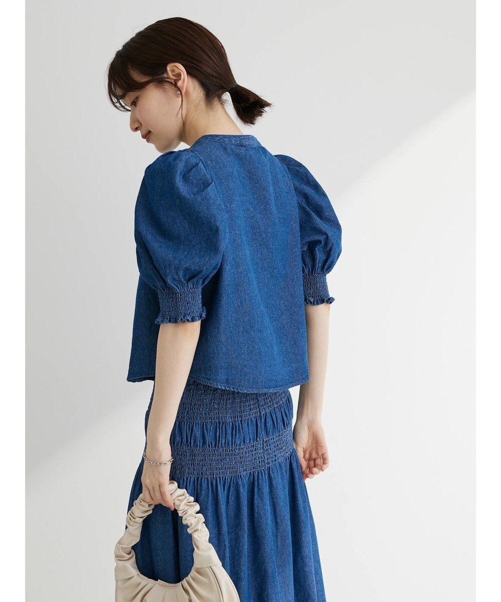 Green Parks ・ＳＵＧＡＲ　ＳＰＯＯＮ　デニムパフブラウス 