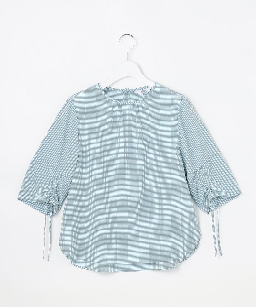 J.PRESS LADIES L 【一枚で着映え】アセVisギンガム ギンガム ブラウス 