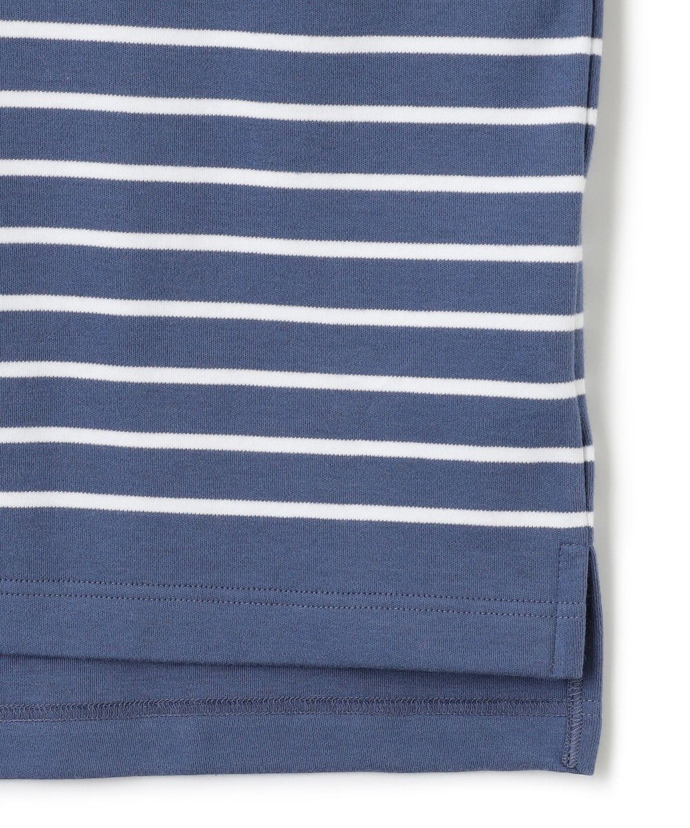 23区 【洗える】Armor-lux スムース ボーダー クロップド カットソー 