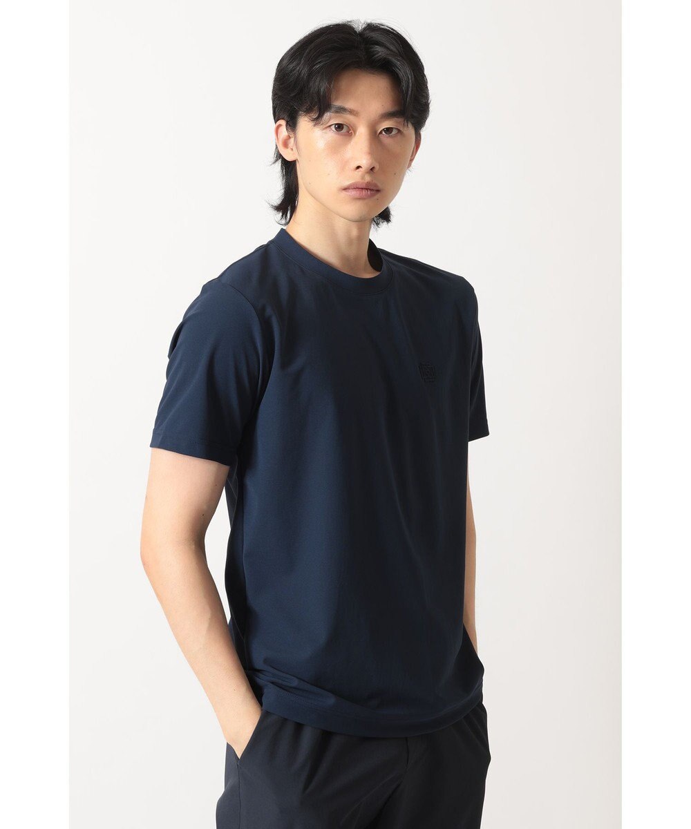 DAKS エンボスロゴ ポリエステルTシャツ 