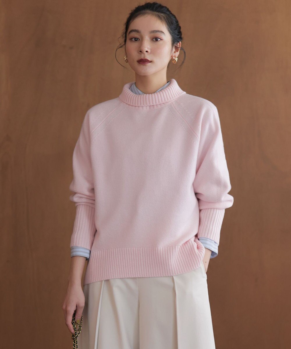 組曲 S ウールカシミヤミックス ロールネックニット 