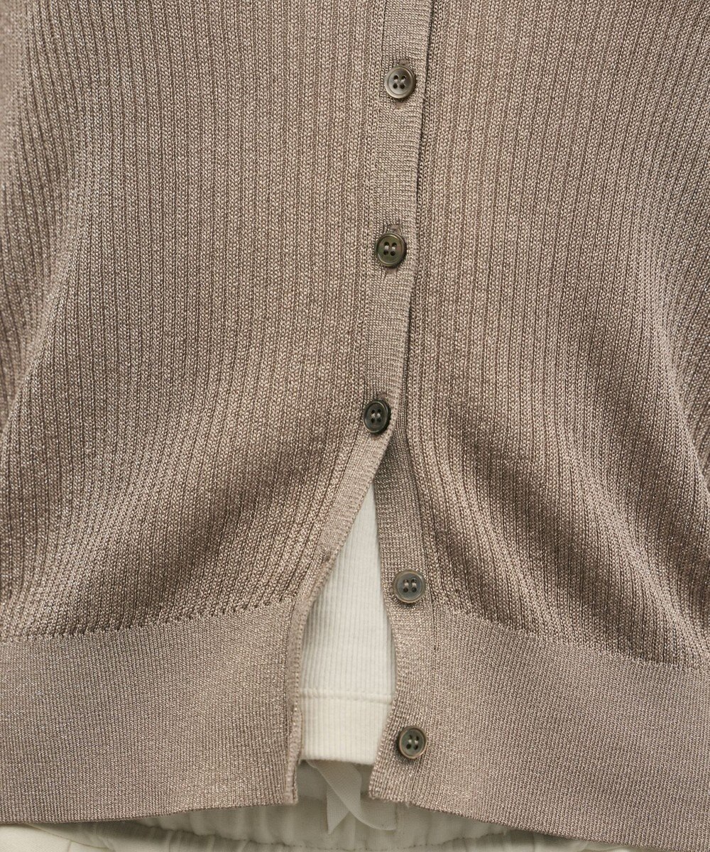 GRACE CONTINENTAL ハイゲージラメニットカーディガン 