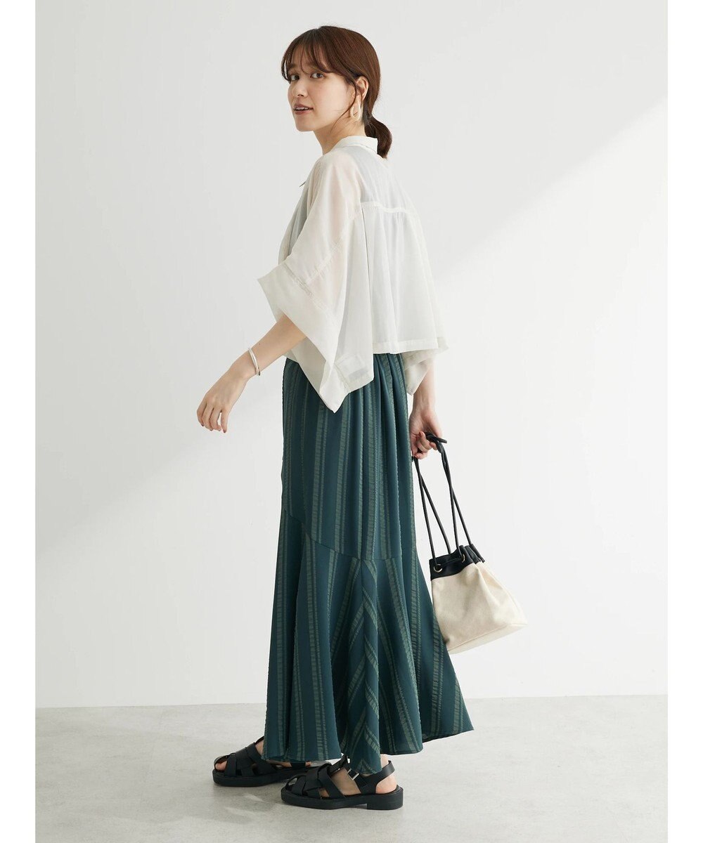 Green Parks ・ＥＬＥＮＣＡＲＥ　ＤＵＥ　ラメシフォンショートシャツ 