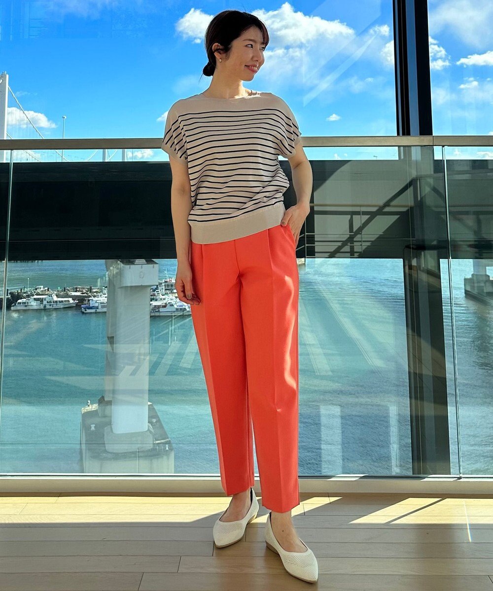 UNFILO 【VERY.3月号掲載/洗える/ストレッチ】ハイウエストカラーパンツ 