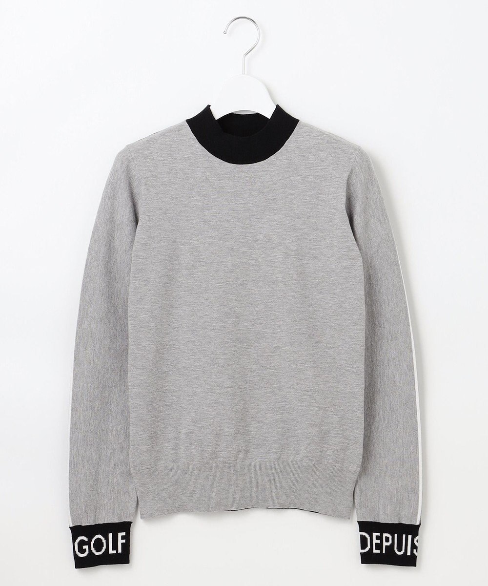 23区GOLF 【WOMEN】レーヨンストレッチカラーブロックニット 