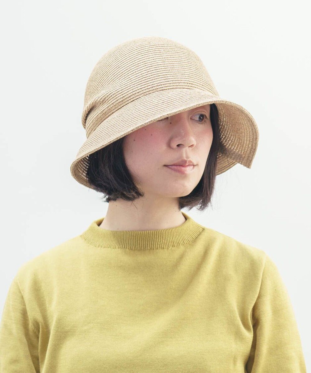 AND WOOL 〈UVカット加工〉〈軽くて折りたためる〉サイドタックの帽子 