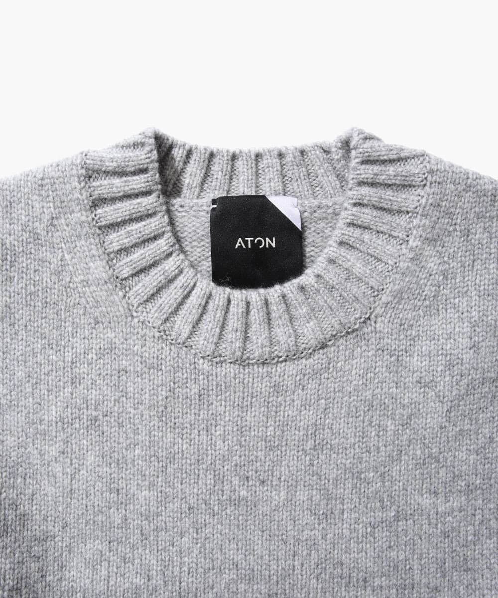 ATON COOMA LAMBS WOOL | ショートクルーネックプルオーバー 
