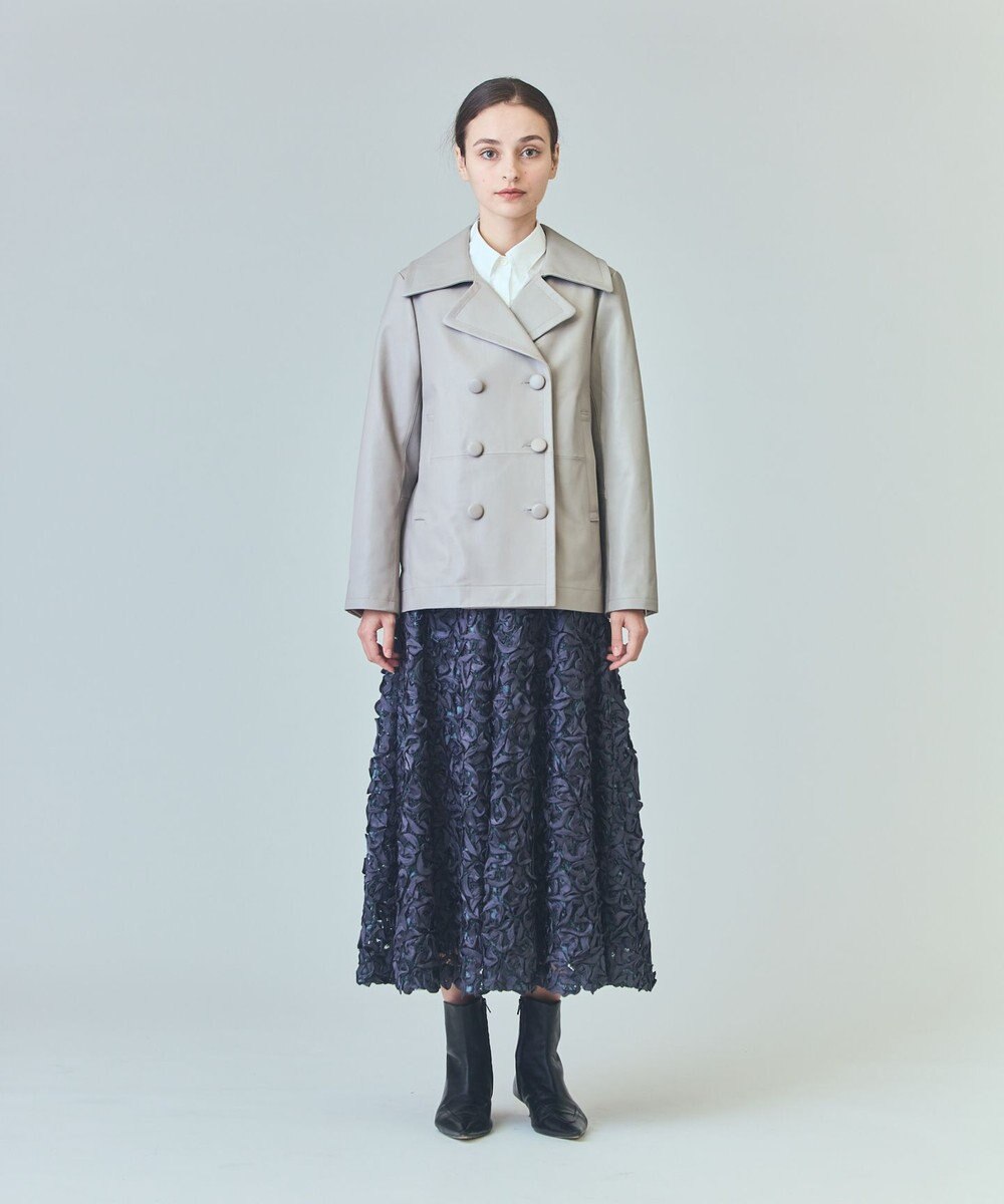 GRACE CONTINENTAL ラムレザーＰコート 