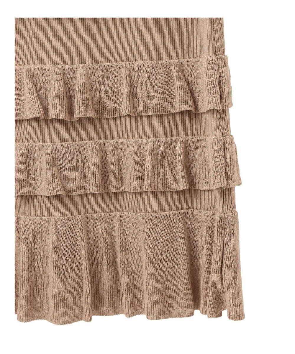 YECCA VECCA ティアードフリルラメニットスカート 