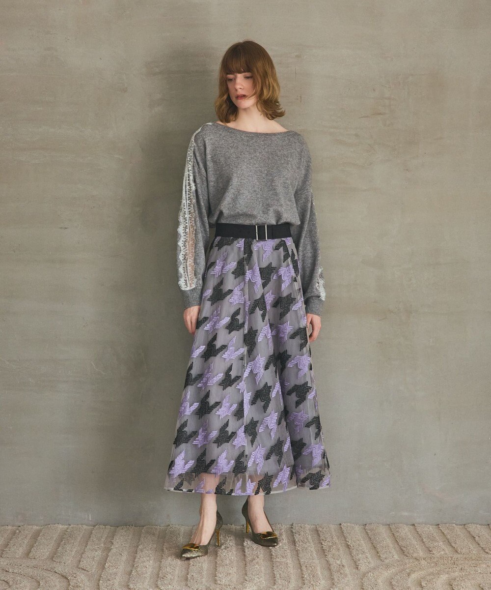 GRACE CONTINENTAL レーススリーブトップ 