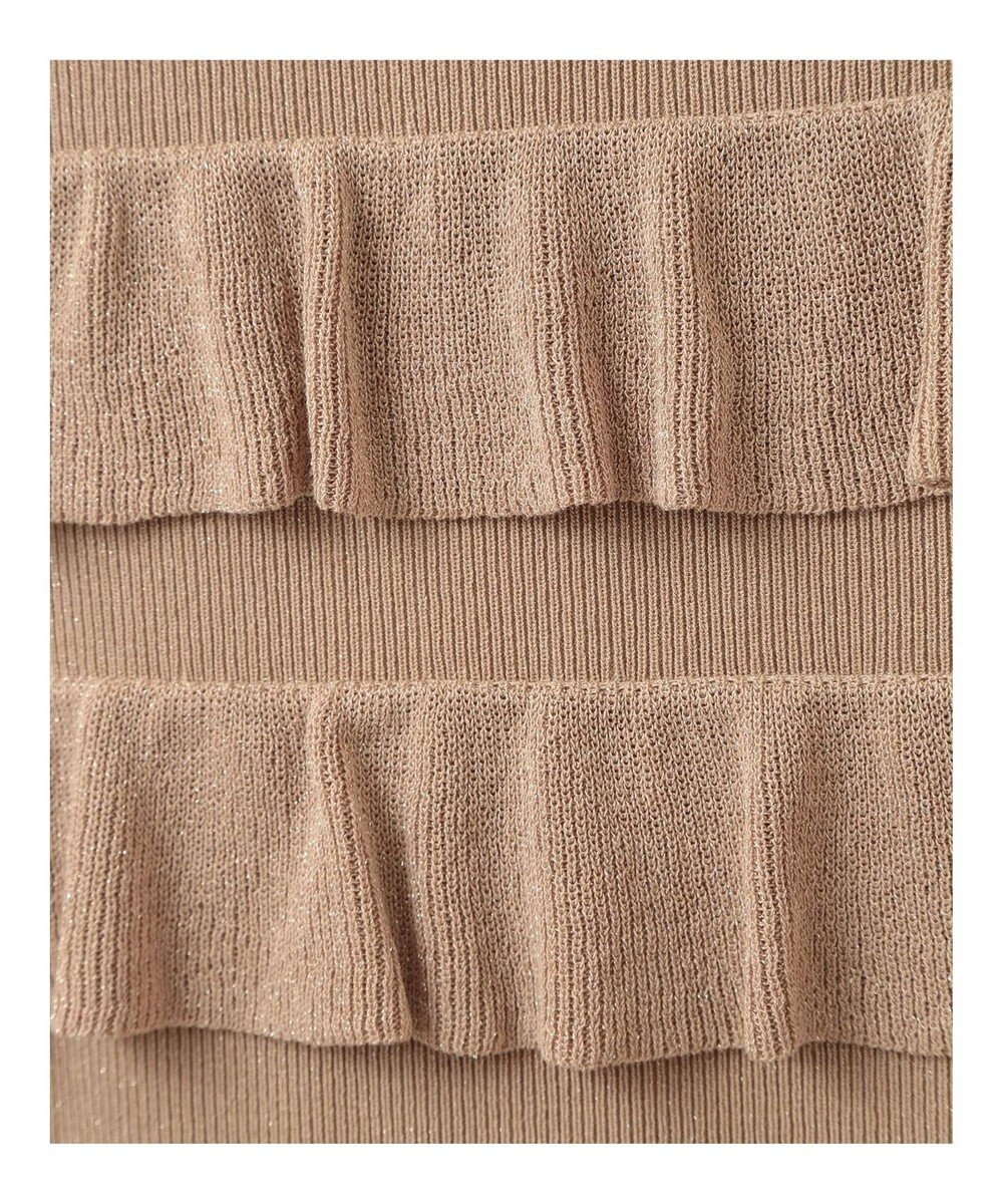 YECCA VECCA ティアードフリルラメニットスカート 