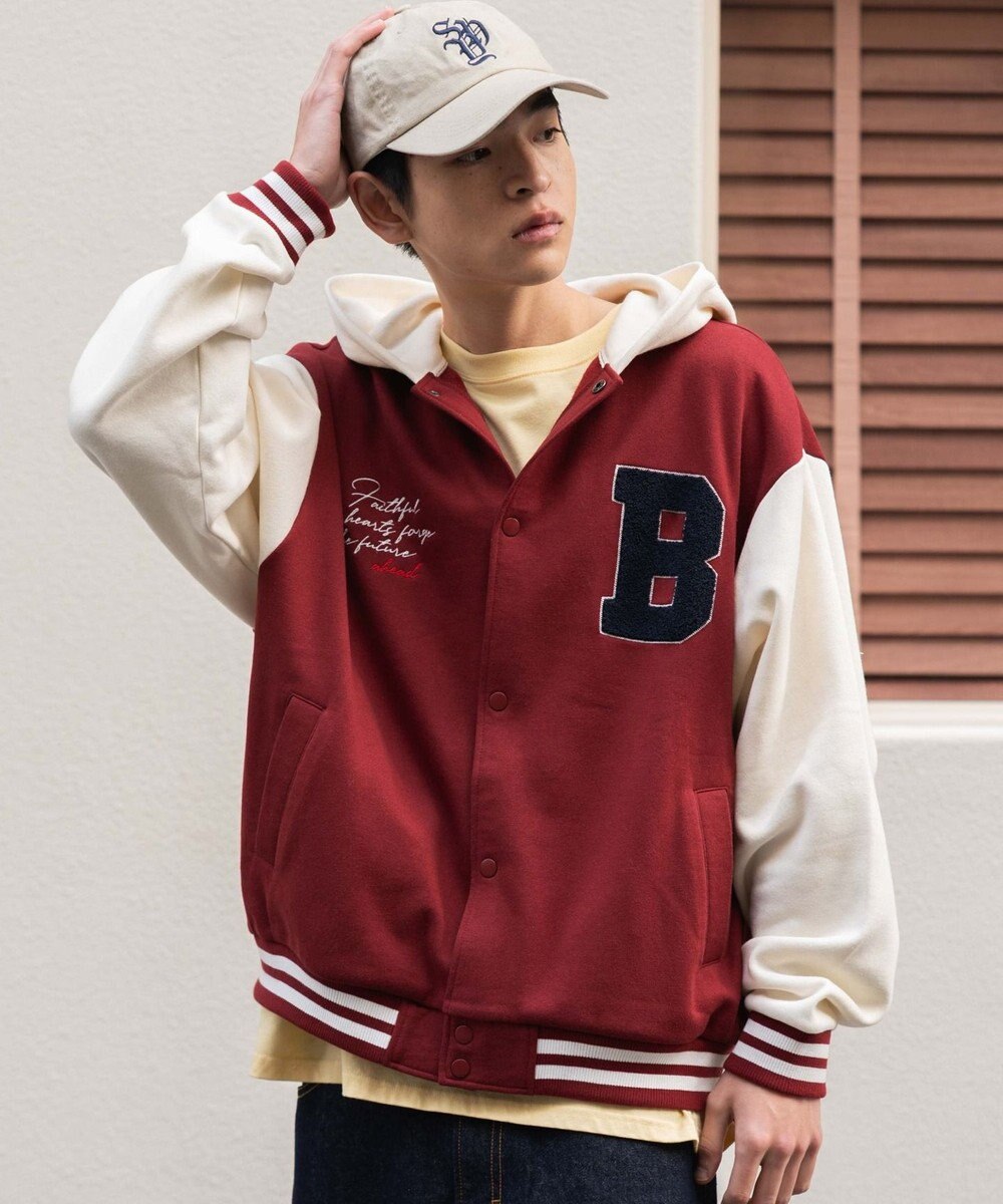 WEGO 【ユニセックス着用ITEM】スウェットフードスタジャン 