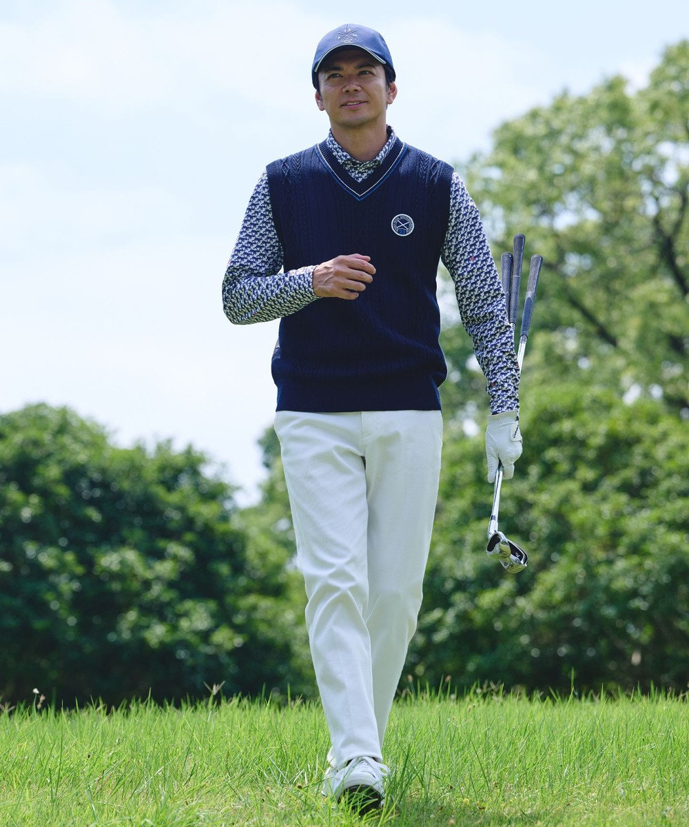 MEN】【吸水速乾/UVカット】ハウンドトゥース柄シャツ / 23区GOLF | ファッション通販 【公式通販】オンワード・クローゼット