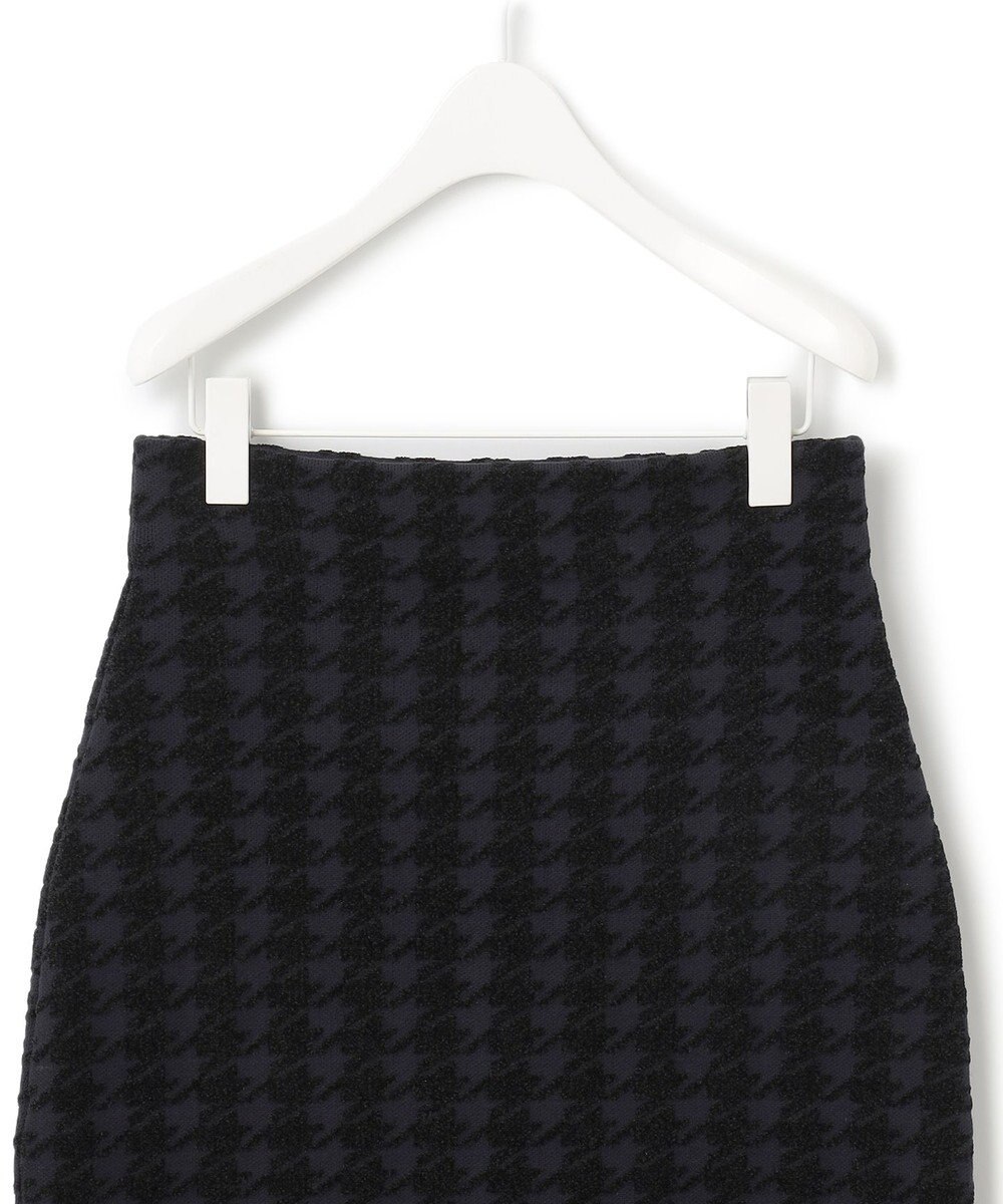 ICB 【洗える】ハウンドトゥースパターン ニットスカート 