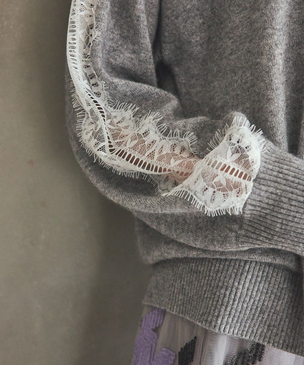 GRACE CONTINENTAL レーススリーブトップ 