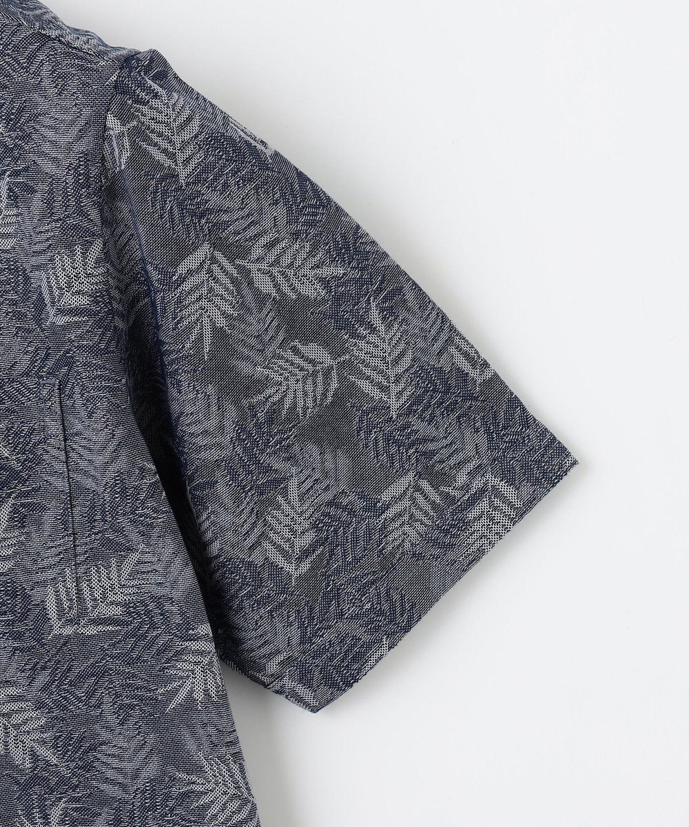 JOSEPH ABBOUD 【吸水速乾】リーフ柄ジャガード 半袖 ポロシャツ 