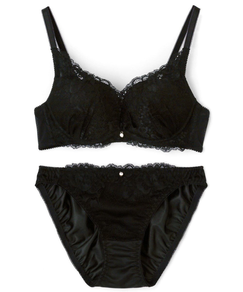 San-ai Resort（三愛水着楽園） 【northerly bra フィットシリーズ 谷間メイク】 カシュクールレースモールド ブラジャー＆ショーツSet B～Fカップ 