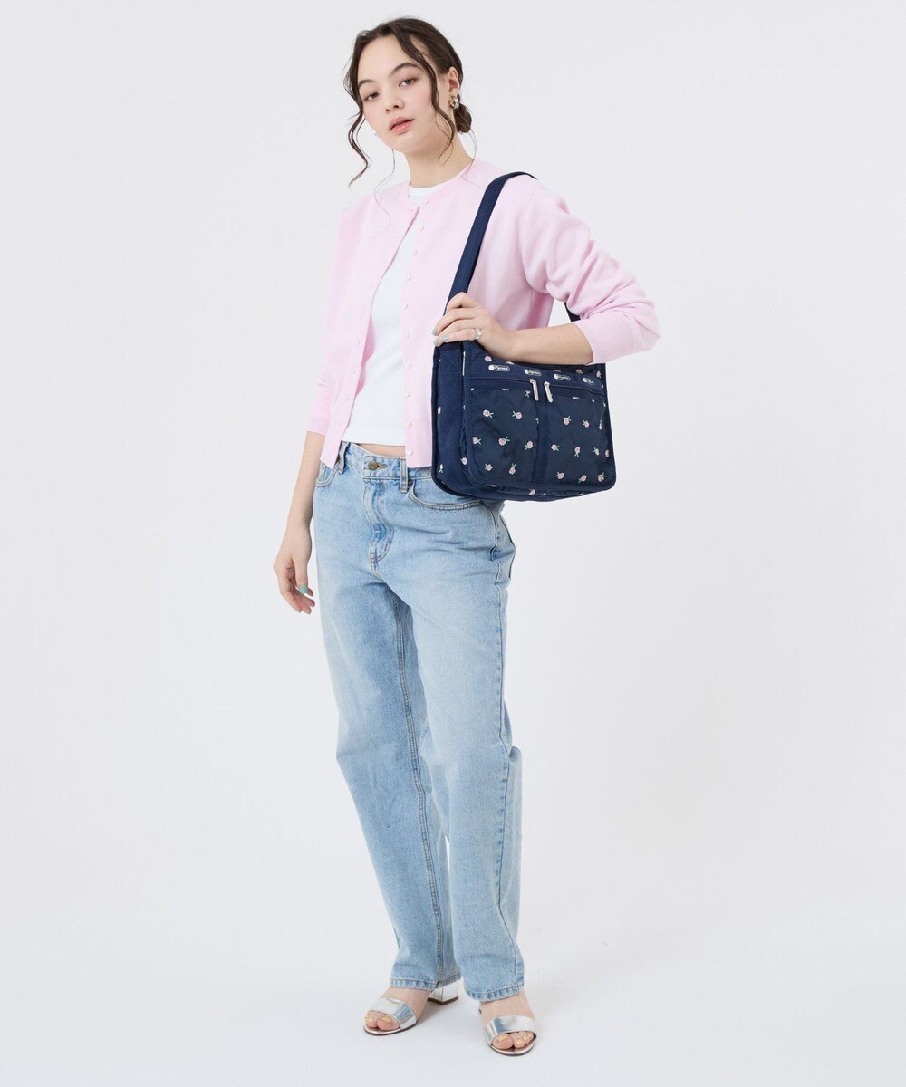 LeSportsac DELUXE EVERYDAY BAG/ピンクローズエンブロイダリー 