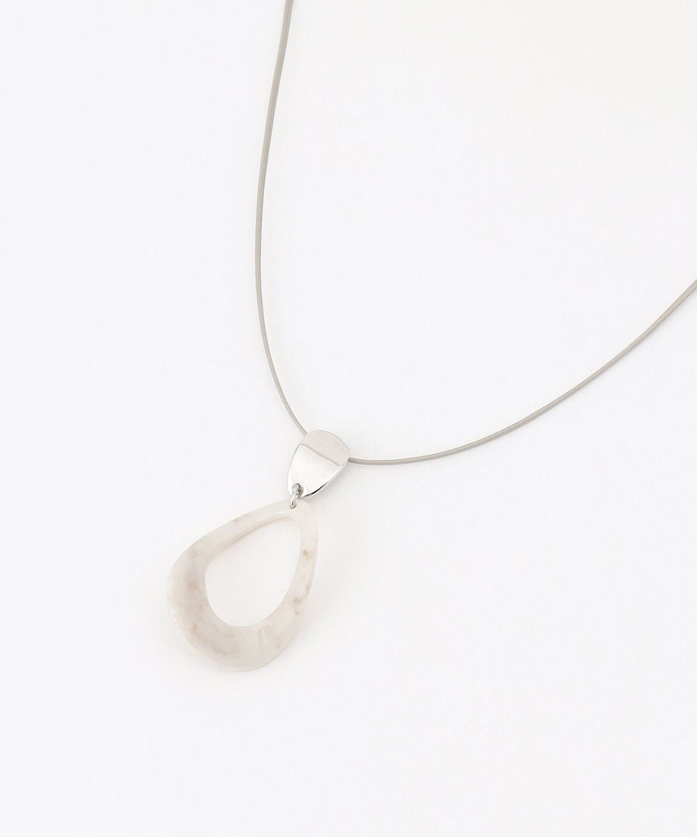 J.PRESS LADIES マーブルオーバルネックレス 