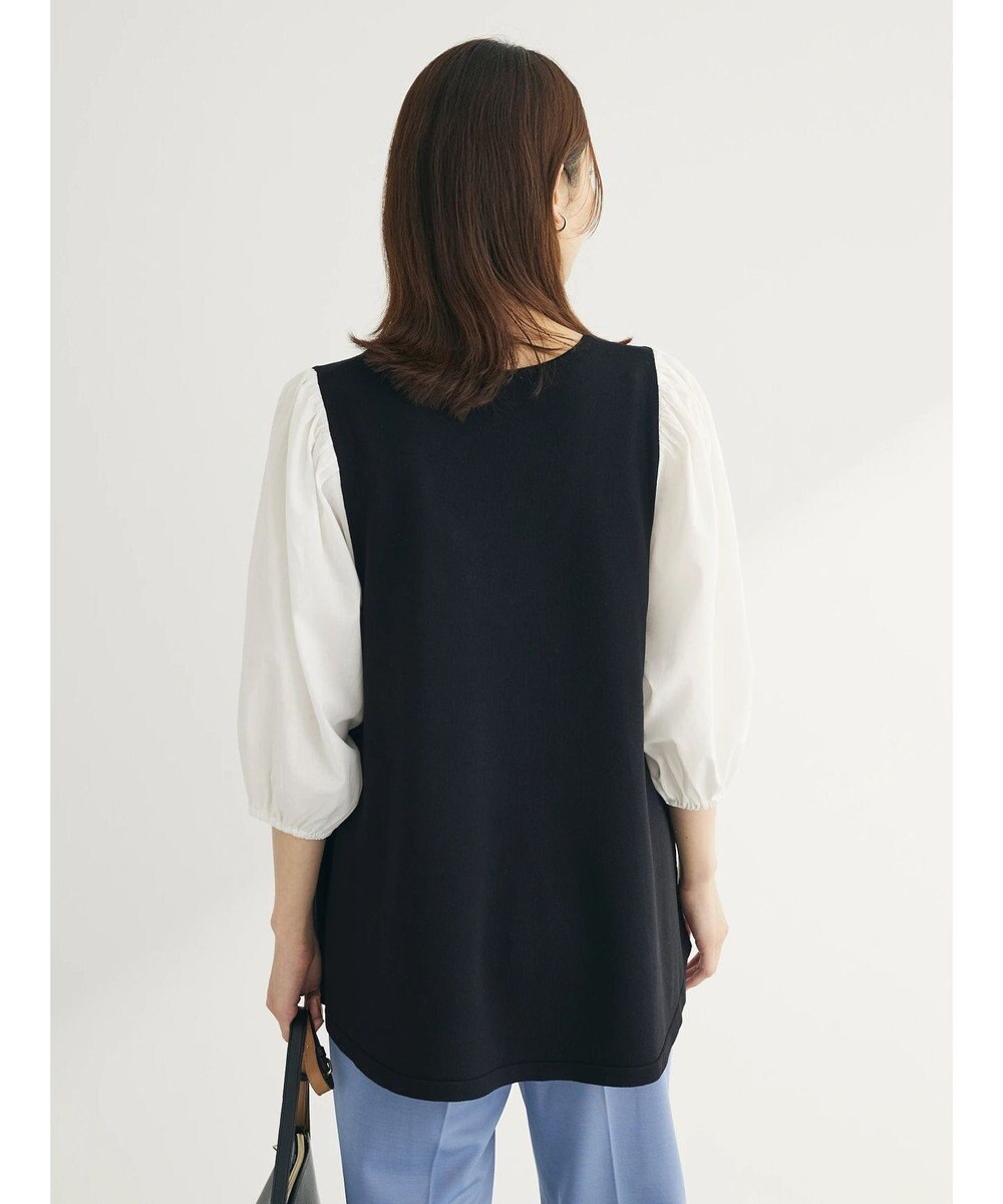 Green Parks ベスト風ドッキングニットプルオーバー 