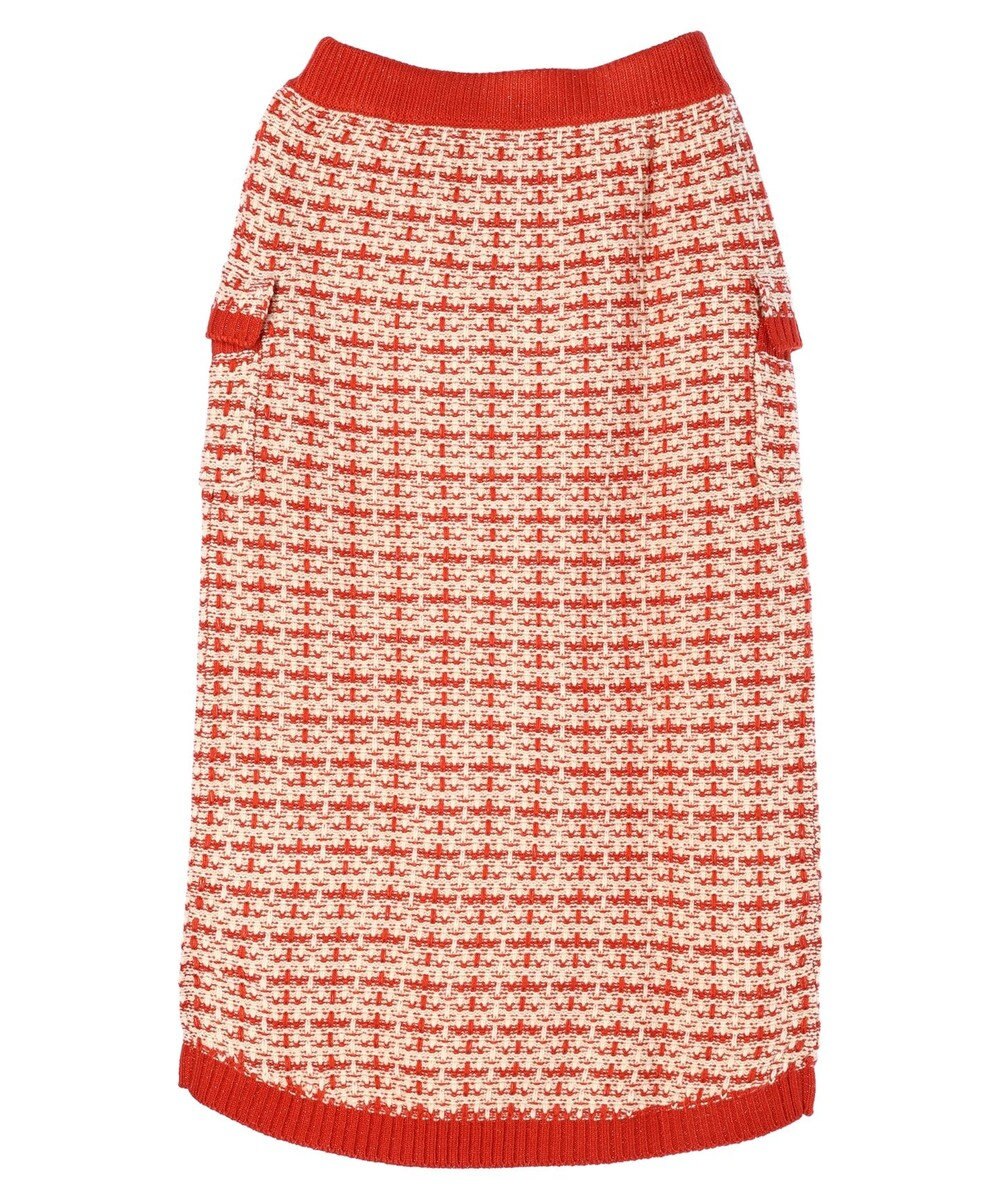 Green Parks ・ｆｕｒｒｙ　ｒａｔｅ　ツィードラメニットスカート 