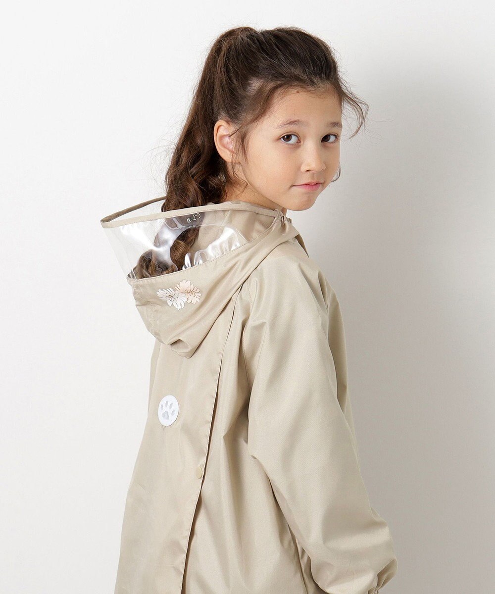 MOONBAT 【ジュニアリュック対応】ポールアンドジョー ポーチ付きキッズレインコート 