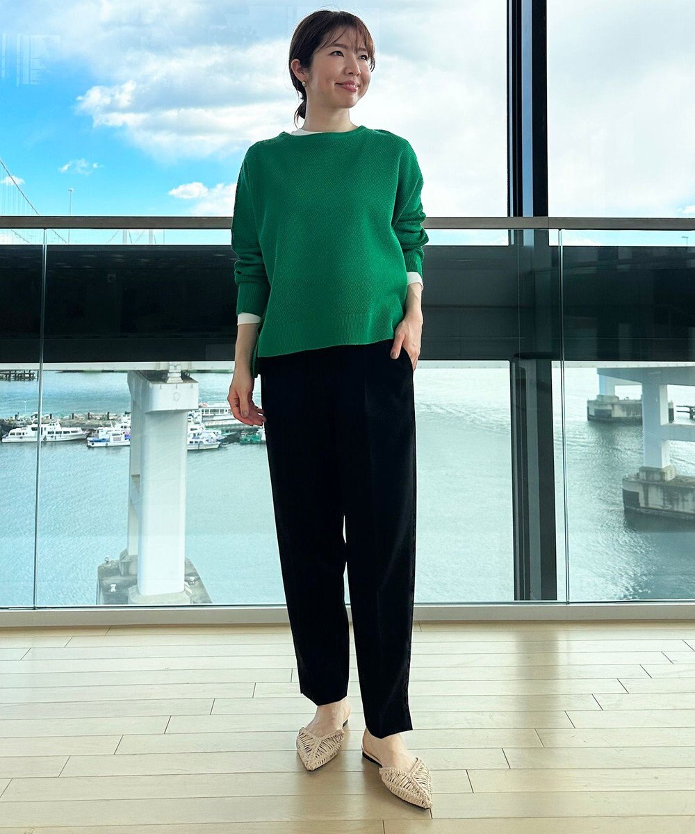 UNFILO 【VERY.3月号掲載/洗える/ストレッチ】ハイウエストカラーパンツ 