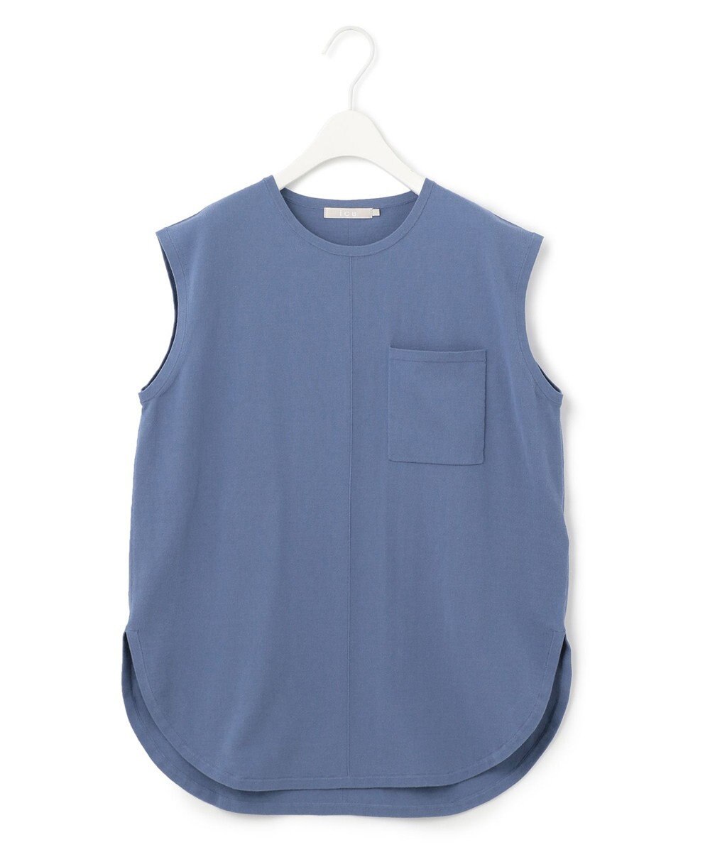 ICB L 【洗える】ガスコットンハイゲージ ノースリーブニット 