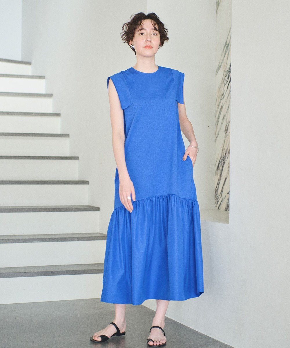 #Newans 【撥水・吸水速乾】コンビネーションペプラムワンピース 