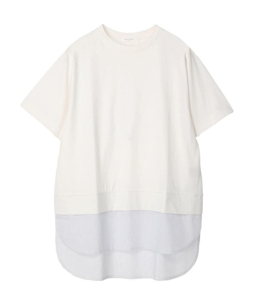 Green Parks 布帛レイヤー半袖チュニック 