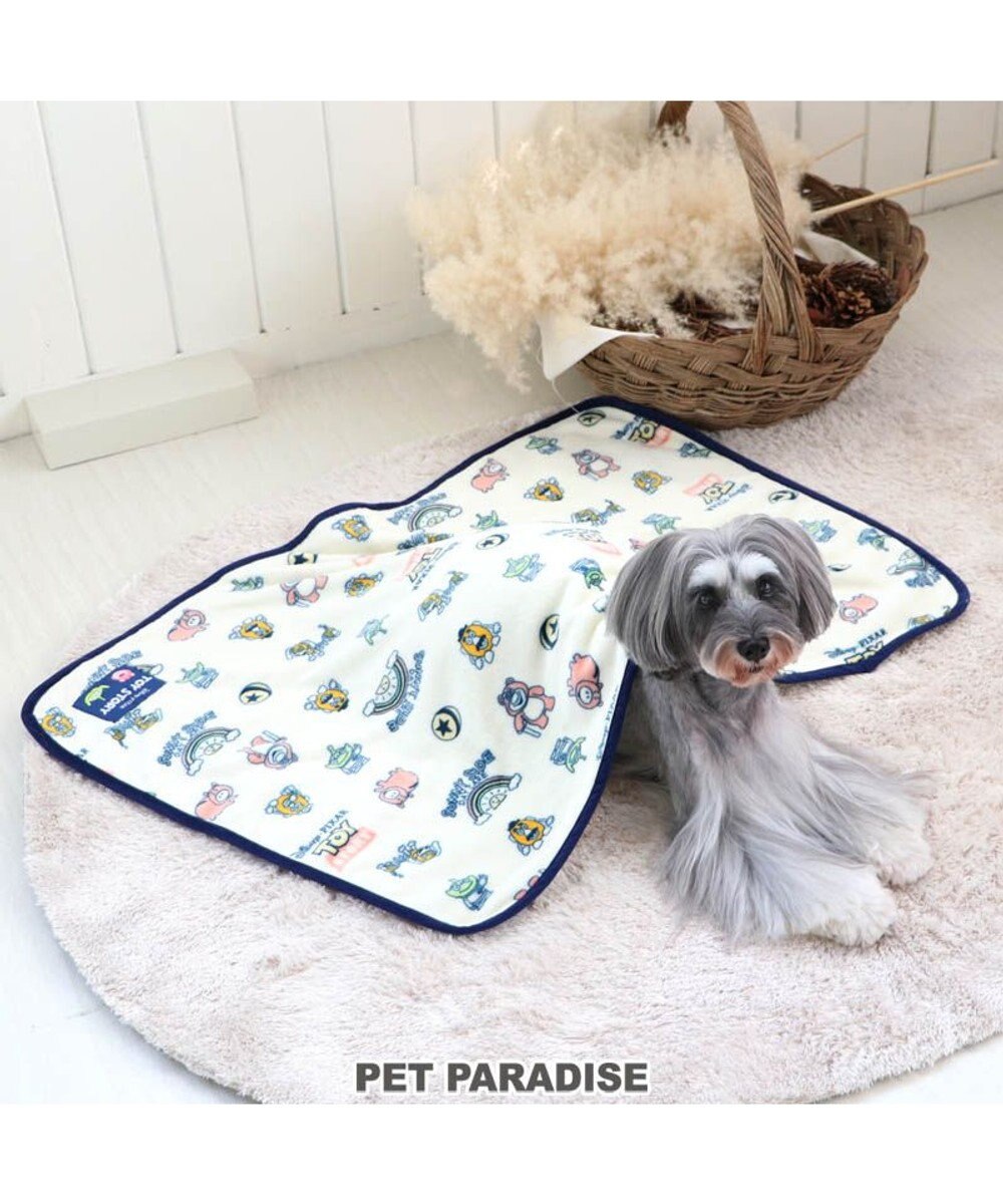 PET PARADISE 犬 毛布 ディズニー トイ・ストーリー ブランケット (90×60cm) ひざかけ おしゃれ かわいい 紺（ネイビー・インディゴ）