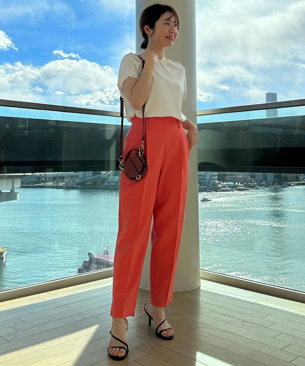 UNFILO 【VERY.3月号掲載/洗える/ストレッチ】ハイウエストカラーパンツ 