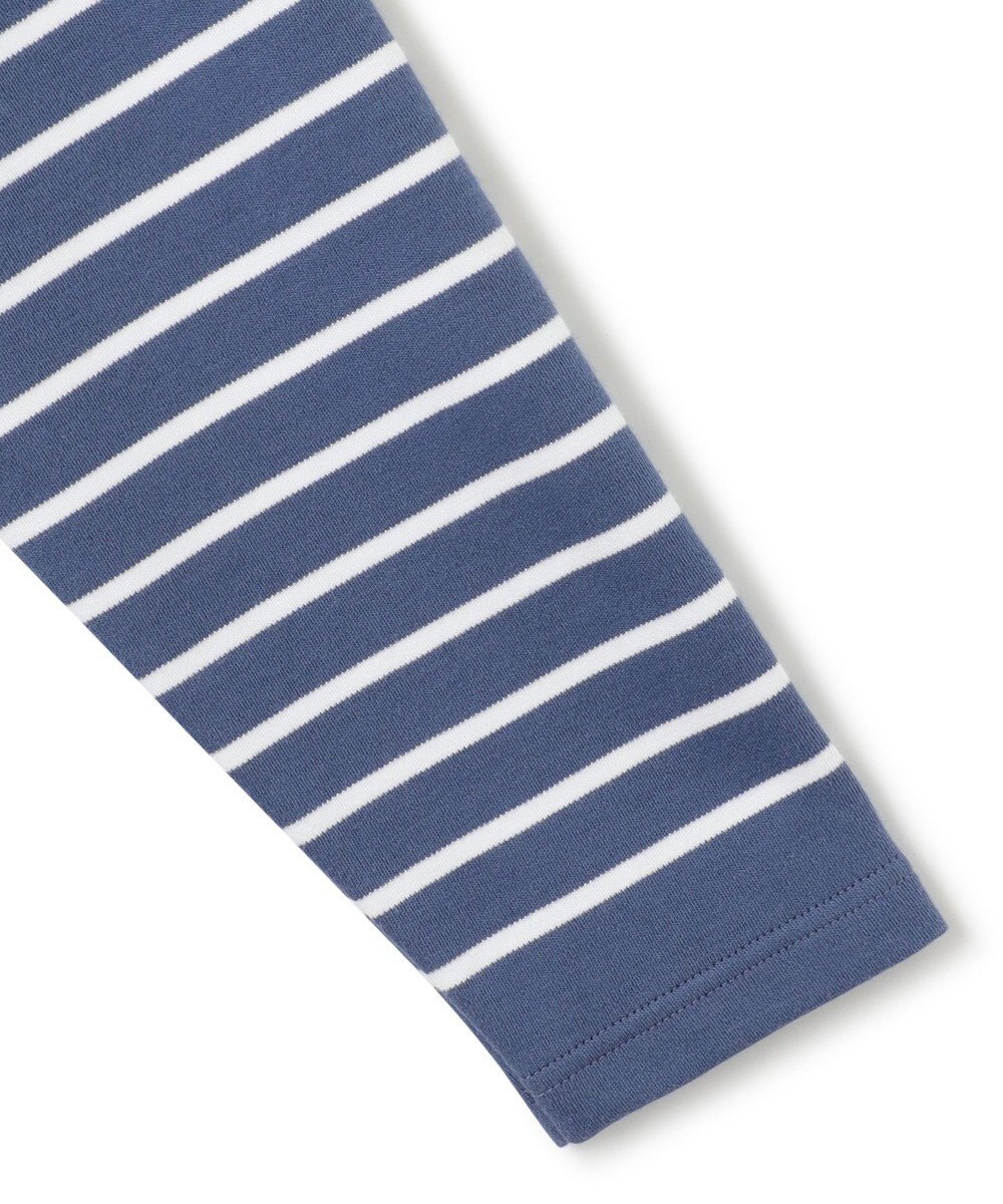 23区 【洗える】Armor-lux スムース ボーダー クロップド カットソー 