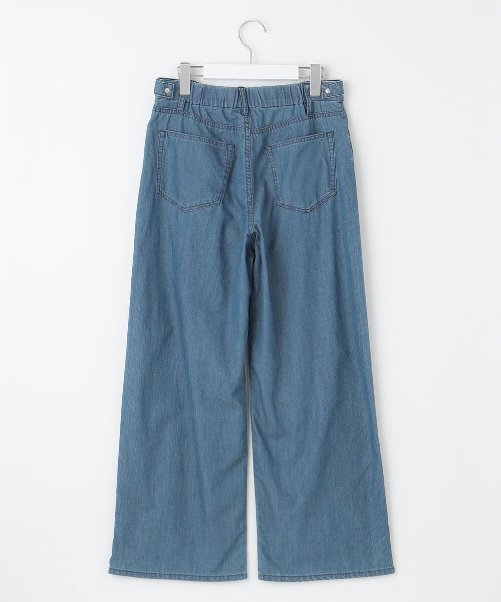 J.PRESS LADIES L 【洗える】4ozライトデニム ワイド パンツ 